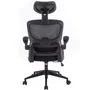 Woxter Silla Gaming Ergonómica Ergo Negro con Reposacabezas Ajustable y Reposabrazos Abatibles, Malla Transpirable - GM26-107